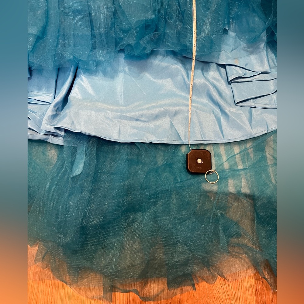 Elegant Blue Off or On Shoulder Maternity Dress - Picture 11 of 11